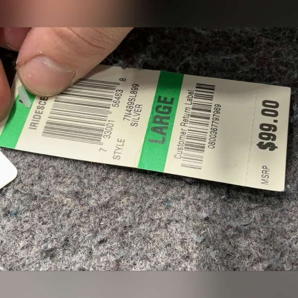 INC International Concepts Lg Sequin Silver Sleeveless silk top NEW - Picture 4 of 6